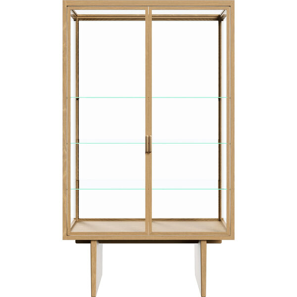 Private Vitrineskab 110x45x191 cm Lys Bejdset Egetræ