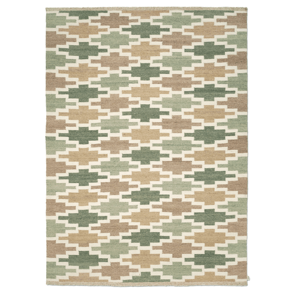 Korsnäs Villamatto 170x230 cm Vihreä / Beige