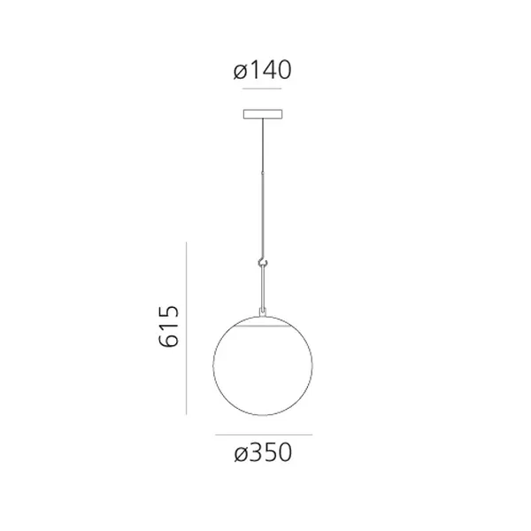 NH 35 Loftslampe Messing / Sort