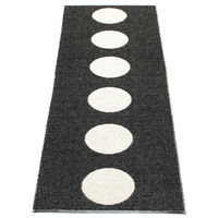 Vera Tæppe Sort / Vanilje 70x225 cm