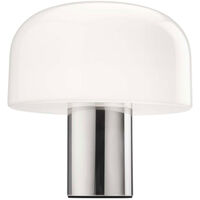 Bellhop Glass T Bordslampa Bright Aluminum