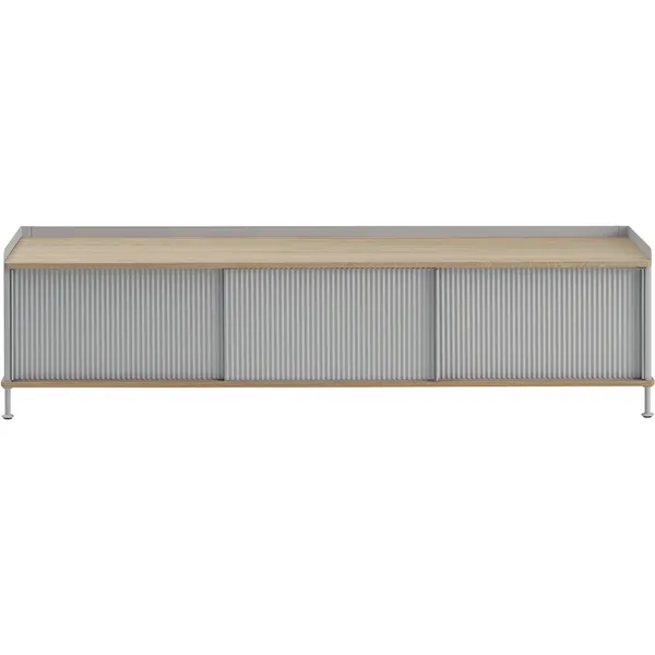 Enfold Skænk 45x186 cm Olieret Egetræ / Grå