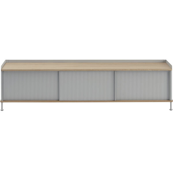 Enfold Skænk 45x186 cm Olieret Egetræ / Grå