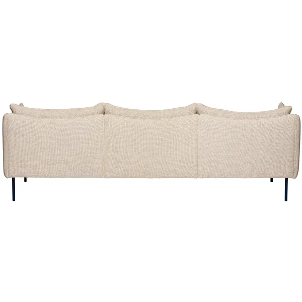 Tiki Sofa 3-Seater Black Legs / Clay
