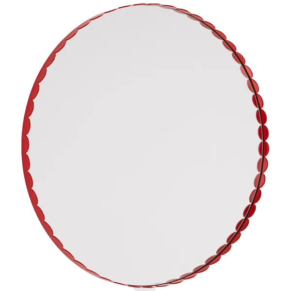 Arcs Spejl Ø60 cm Rødt