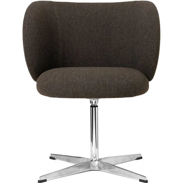 Rico Dining Swivel Bouclé Ruokailutuoli Tummanharmaa