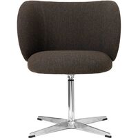 Rico Dining Swivel Bouclé Ruokailutuoli Tummanharmaa