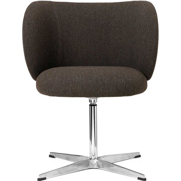 Rico Dining Swivel Bouclé Spisestol Mørkegrå Melange