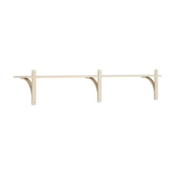 Levi Wall Shelf 180 cm Small Brass / Naturlack Ash