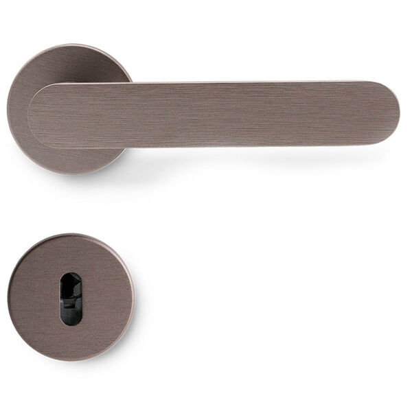 Vibe Plain Dørhåndtak Med Nøkkelskilt Dark Bronze