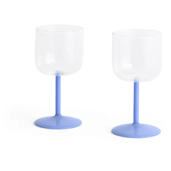 Tint Vinglass 2-pk Klar / Jade Blue