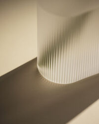 Ridge Vase Frostet Glas 35 cm Hvid