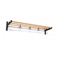 Nostalgi Hattuteline / Kenkähylly 100 cm Musta / Koivunvärinen