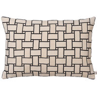 Lattice Tyynynpäällinen 40x60 cm Luonnonvalkoinen/Musta