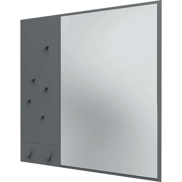 Memo Wall Mirror With Notice Board Coal