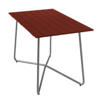 B25A Bord 70x120 cm Mörkröd / Varmförzinkat Stål