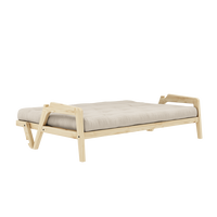 Grab Bäddsoffa Med Madrass Klarlackad / Beige