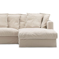 Verhoilu Le Grand Air Kolmipaikkaiselle Sohvalle Puuvilla Divan Oikea Beige