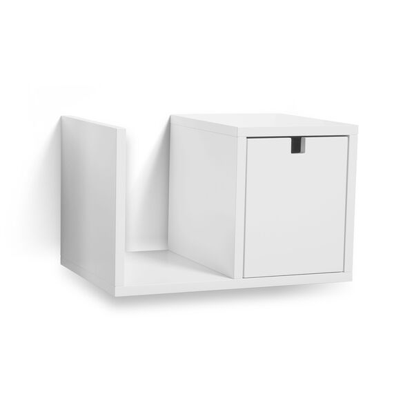 Falsterbo Bedside Table Wall Mounted White Lacquer
