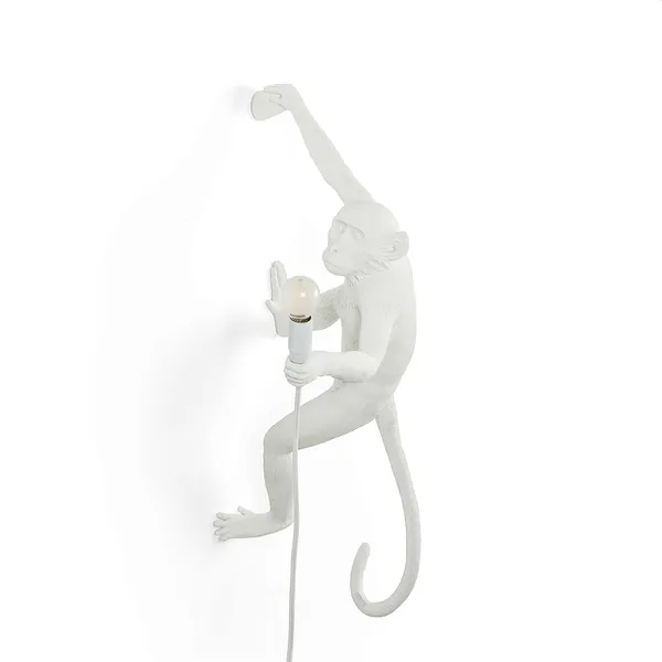 Monkey Lamp Hanging Höger Version Vit