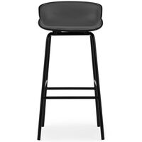 Hyg Barstol 75 cm Betrukket Forside Sort Læder