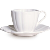 Oyster Kop med Underkop 25 cl Hvid