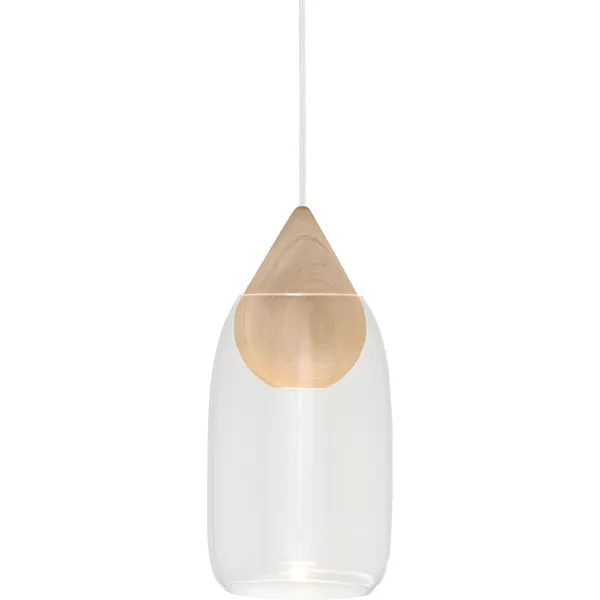 Liuku Drop Pendel Matlakeret Lindetræ / Transparent Glas