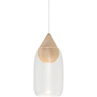 Liuku Drop Pendel Matlakeret Lindetræ / Transparent Glas