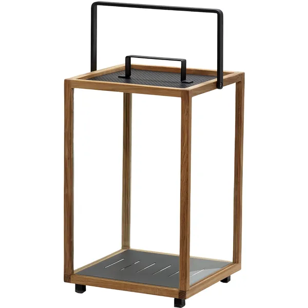 Lighthouse Lanterne Rectangle Teak / Grey