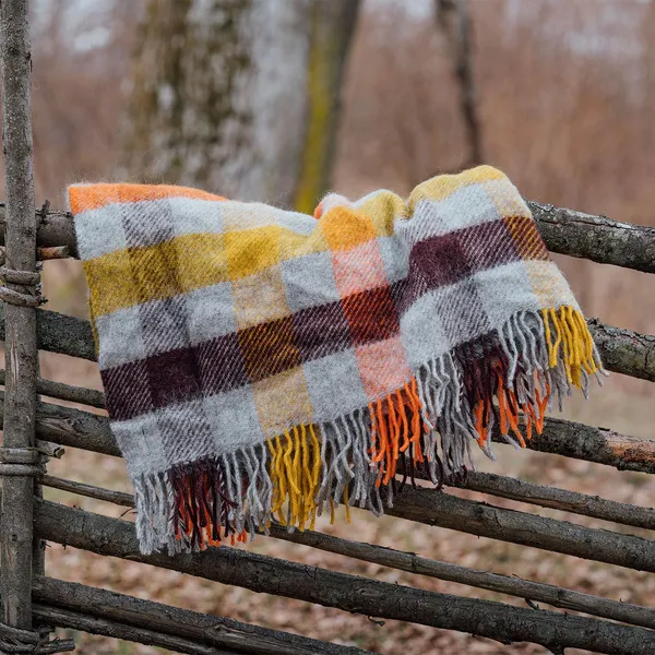 Gotland Plaid 130x200 cm Gul/Flerfarvet