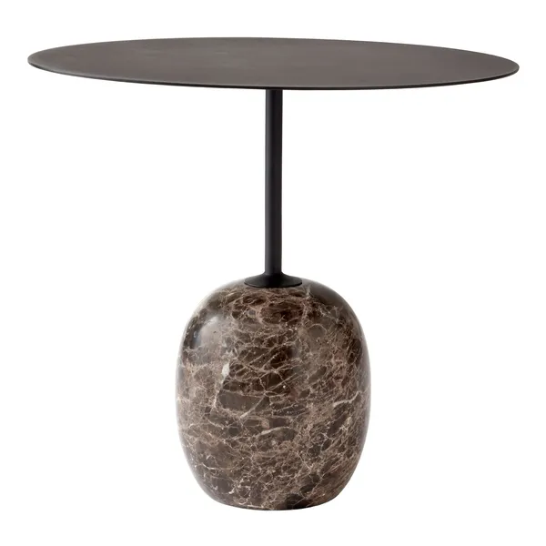 Lato LN9 Bord Oval Warm Black / Emparador Marble
