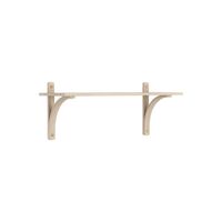 Levi Wall Shelf 90 cm Small Brass / White Pigmented Oak