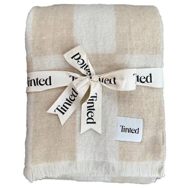 Hallin Pledd Mohair 130x170 cm Beige / Off-white