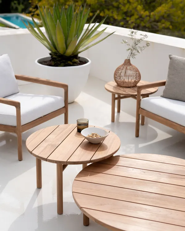 Quatro Outdoor Soffbord Ø68 cm Teak