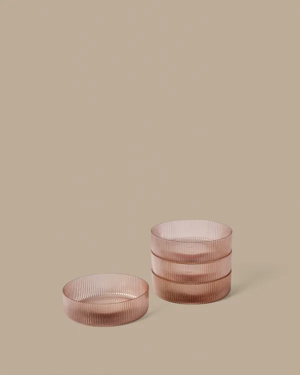 Ripple Serveringsskål 4-pak Blush