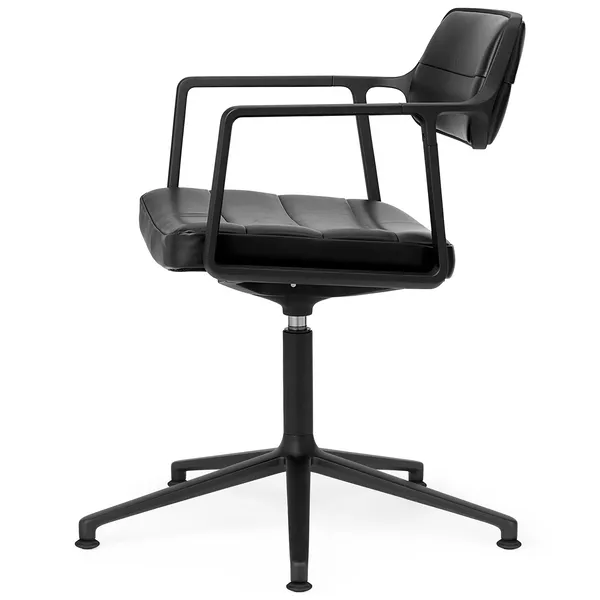 453+ Työtuoli Musta Alumiini / Black Leather