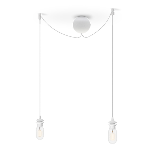 Cannonball Cluster 2 Taklampe Hvit
