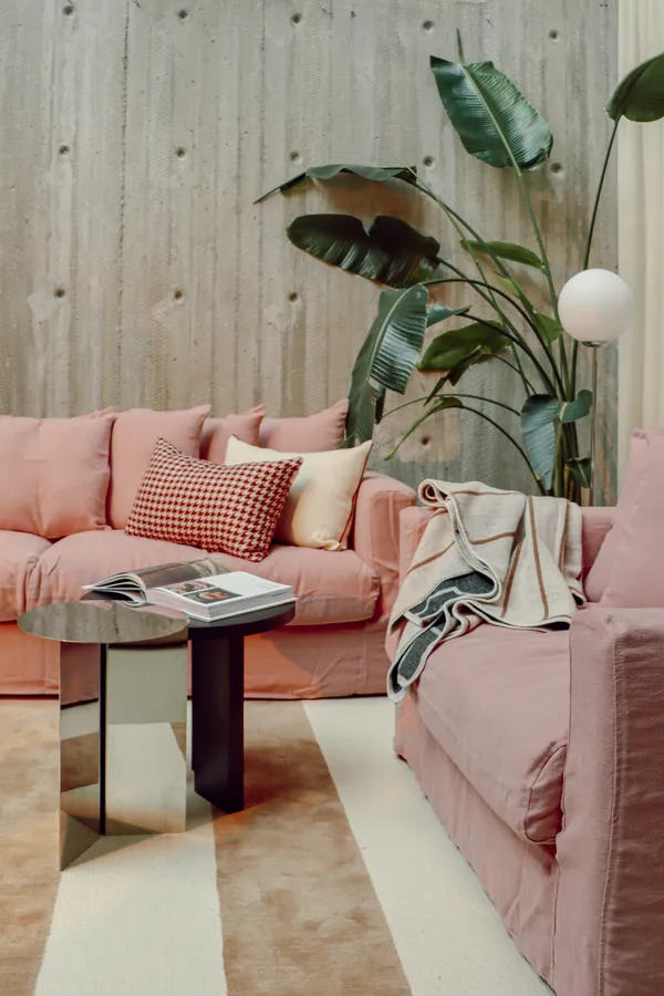 Betræk Til Le Grand Air Love Seat Hør Tender Blush