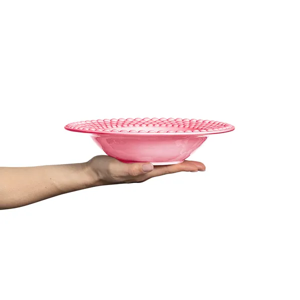 Bubbles Suppetallerken 25 cm Rosa