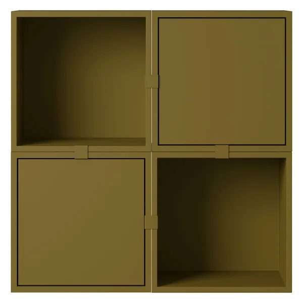 Stacked Configuration 4 Seinäsäilytys Tummanvihreä