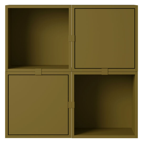 Stacked Configuration 4 Vægopbevaring Mørkegrøn