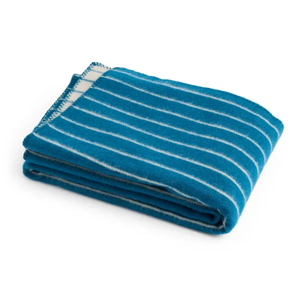 Outdoor Market Throw 130x180 cm Blue With Beige Stripe