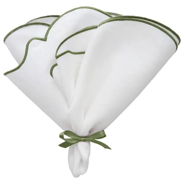 Gia Servetti 45x45 cm 2 kpl:n pakkaus Valkoinen / Vihreä
