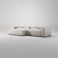 Grand 3-Personers Sofa chaiselong Venstre Moon White