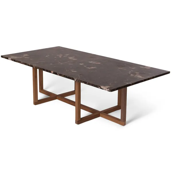 Ninety Large Soffbord 140x70x40 cm Smoked Oak/Brown Emperador