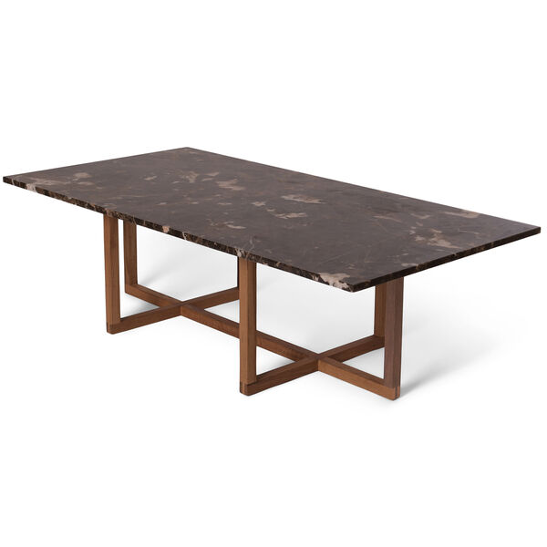 Ninety Large Soffbord 140x70x40 cm Smoked Oak/Brown Emperador