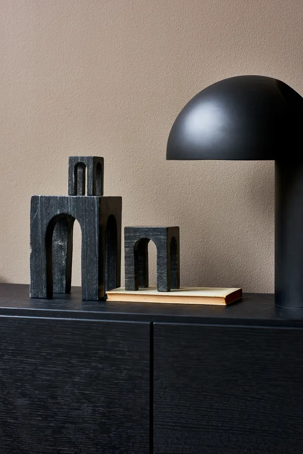 Arkis Bookend Bogstøtte 3 dele Sort