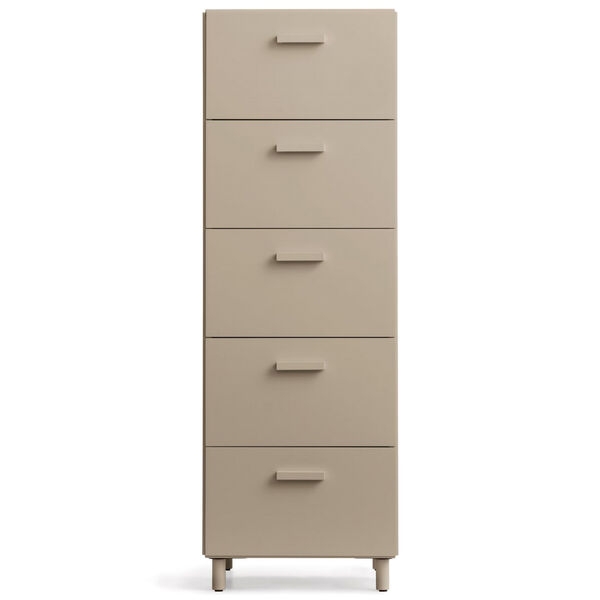 Relief Kommode Høj med Ben Beige