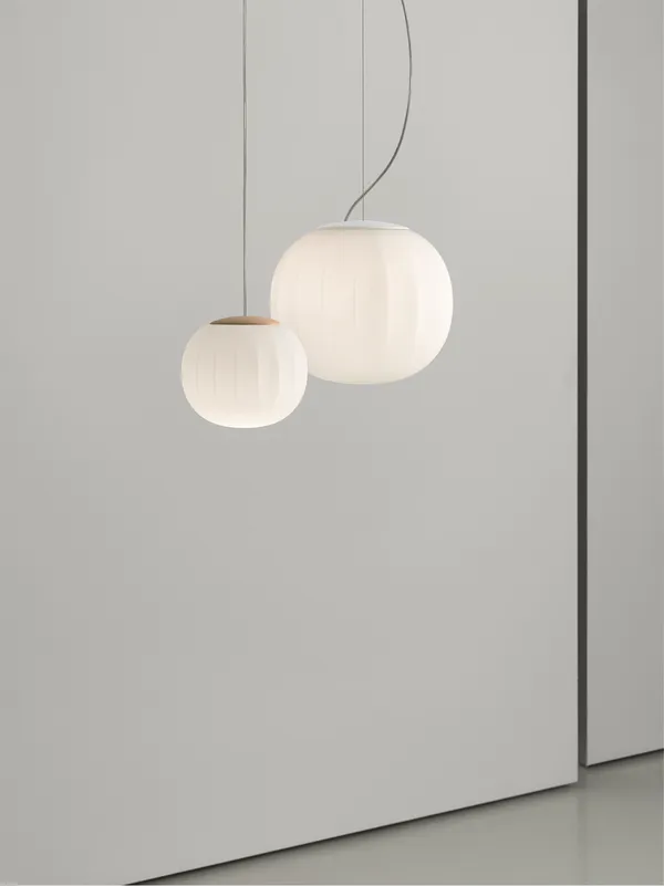 Lita Pendant Pendel 18 cm Vit / Opalglas