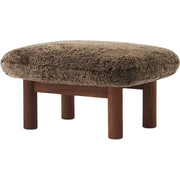 Brasilia Fåtölj Med Ottoman Walnut Root